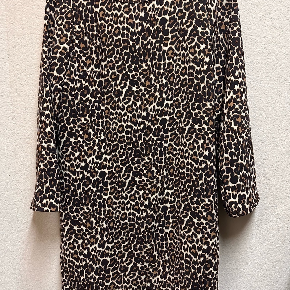 J. Crew Black and Cream Sheath Dress 3/4 Sleeve Night Out